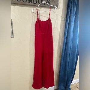 Amanda Uprichard Red Jumpsuit Size XS Black